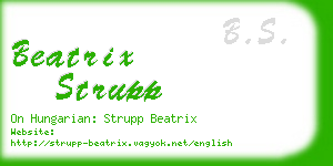 beatrix strupp business card